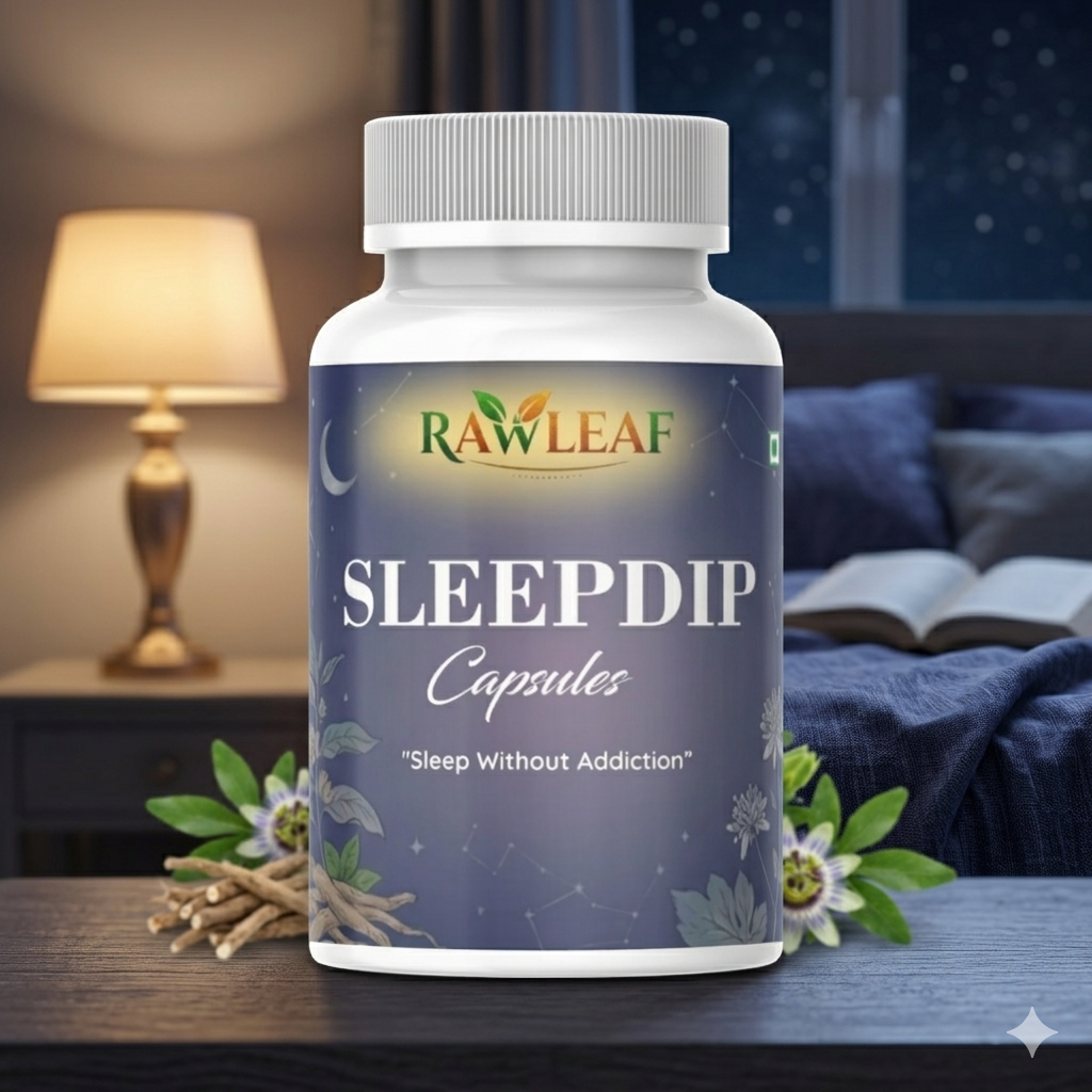 Rawleaf Sleepdip Capsule – Fall Asleep Faster Tonight | Natural Sleep Aid for Stress, Anxiety & Overthinking | Deep Sleep Support | No Grogginess, No Dependency | Natural Formula (30 Capsules)